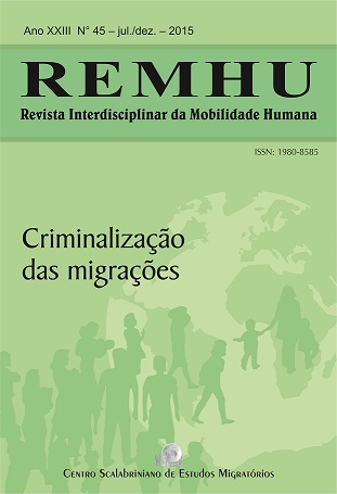 					Visualizar v. 23 n. 45 (2015): Criminalização das migrações
				